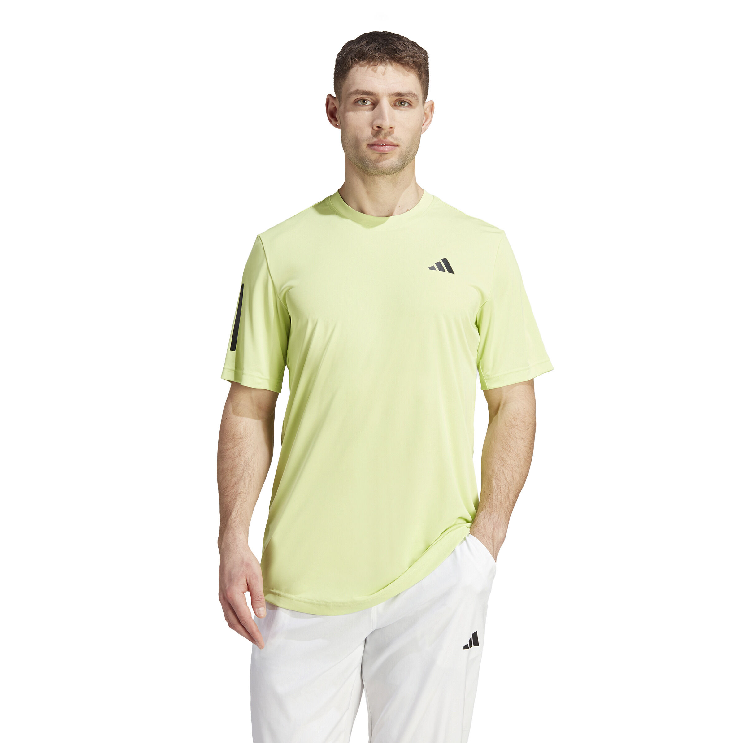 Buy adidas Club 3 Stripes T shirt Heren Limoen online Tennis Point NL