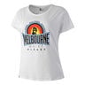 Melbourne Sunrise T-shirt Dames-Wit,Veelkleurig