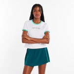 New Balance T-shirt New Balance Tennis Practice T-shirt Dames-wit, groen