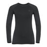 Performance Warm Eco BI Top Crew Neck Longsleeve Dames-Zwart,Antraciet