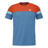 Crew Neck T-shirt Heren - donkerblauw, oranje