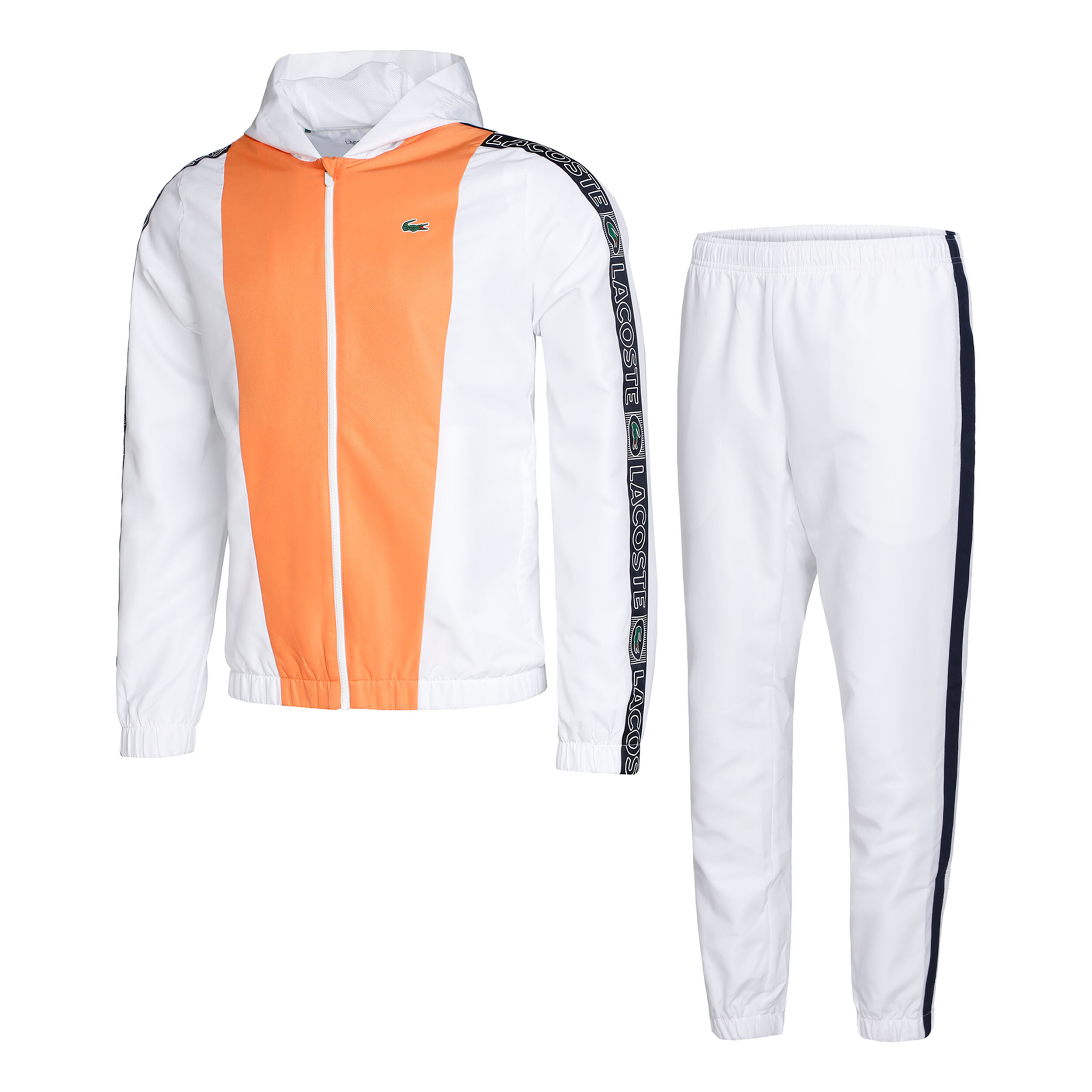 Buy Lacoste Tennis Trainingspak Heren Wit Oranje online Tennis Point NL