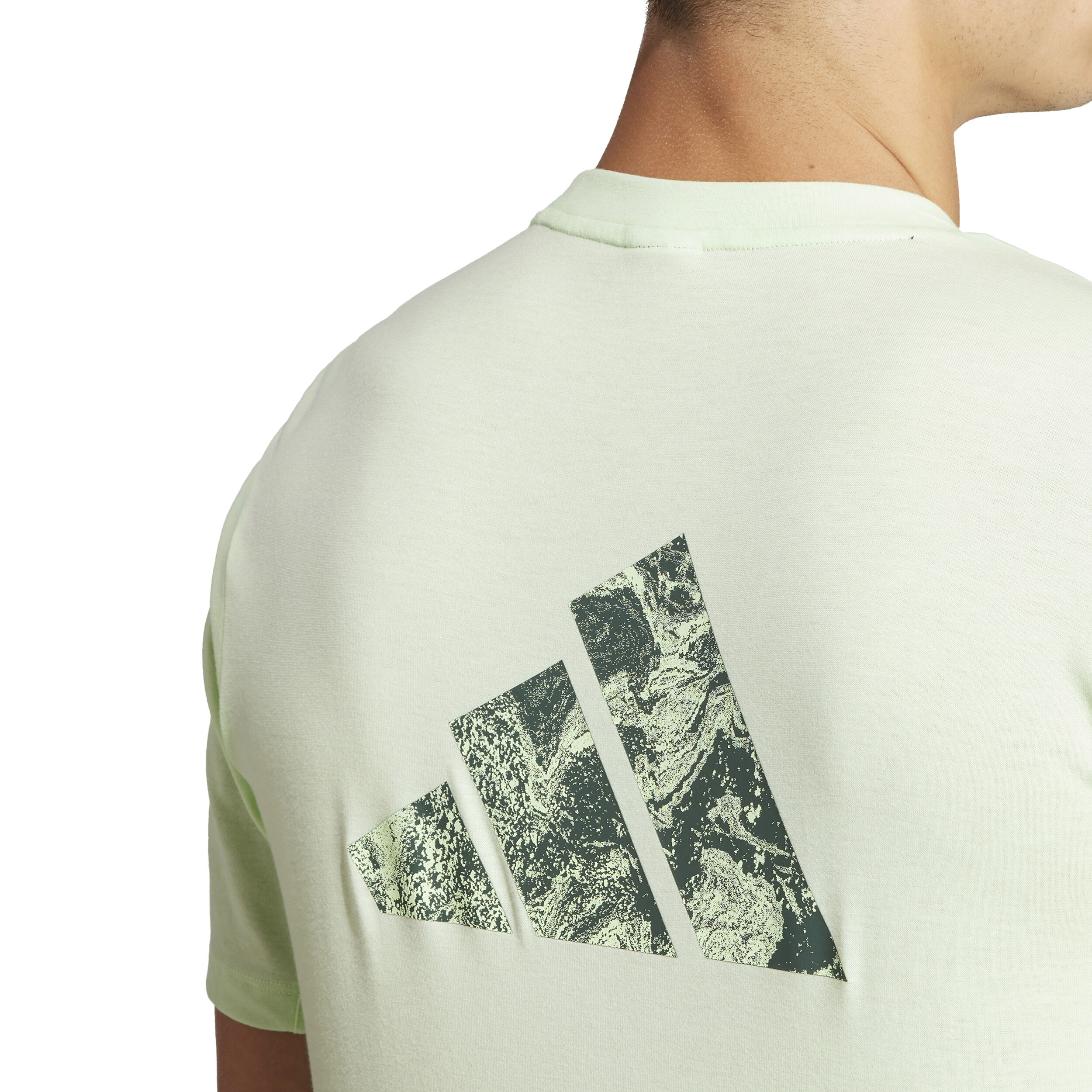 Woven Logo T shirt Heren Lichtgroen