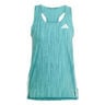 Adizero Singlet Hardloopshirt Dames-Turkoois,Donkergroen