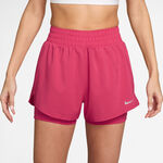 Nike Shorts Nike Dri-Fit One Mid Rise 2in1 3in Shorts Dames - berry, zilver