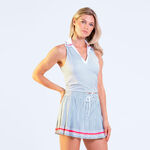 Lucky in Love Kleding Lucky in Love Pinstripe Lanes Polo Dames - wit, zwart