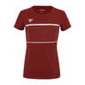 Team Tech T-shirt Dames-Donkerrood