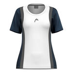 HEAD Kleding HEAD Club 25 Tech T-shirt Dames-Wit,Donkerblauw