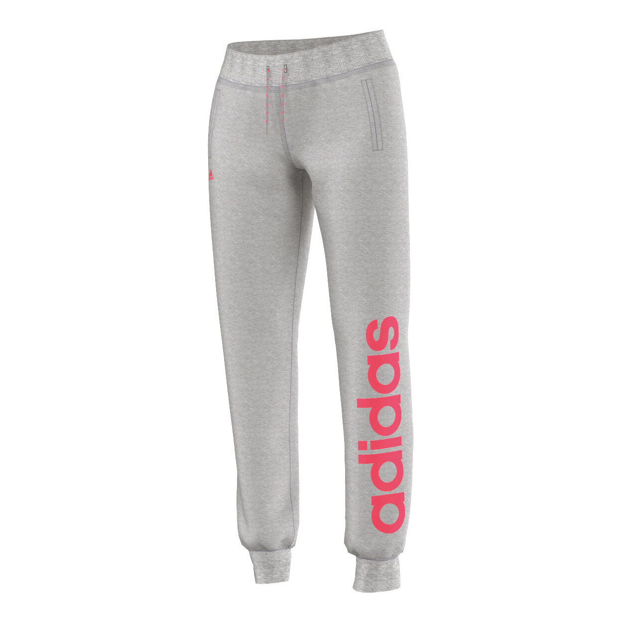 adidas Essentials Linear Cuffed Trainingsbroek Dames Grijs adidas Essentials Linear Cuffed Trainingsbroek Dames Grijs