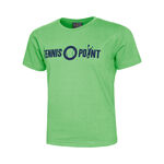 Tennis-Point Kleding Tennis-Point Basic Cotton T-shirt Kinderen - lichtgroen, zwart