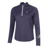 Icon 1/2 Zip Hardloopshirt Dames-Donkerblauw