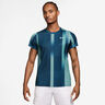 Court Victory Dri-Fit Print T-shirt Heren - petrolblauw, wit