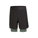 Craft Kleding Craft Pro Trail 2in1 Hardloopshorts Heren-Grijs,Groen