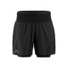 Pro Trail 2in1 Hardloopshorts Heren-Zwart