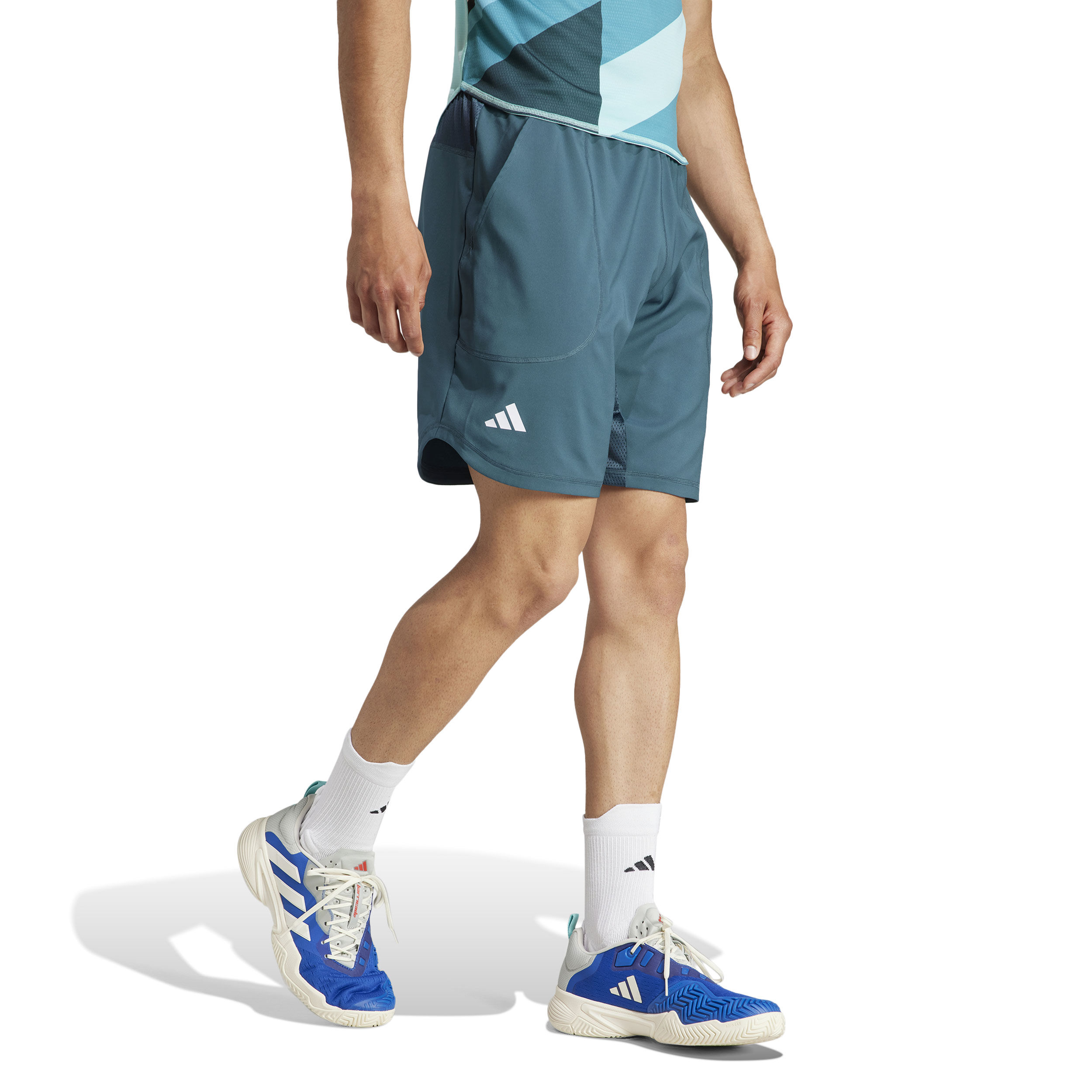 Buy adidas Pro Shorts Heren Petrolblauw Turkoois online Tennis
