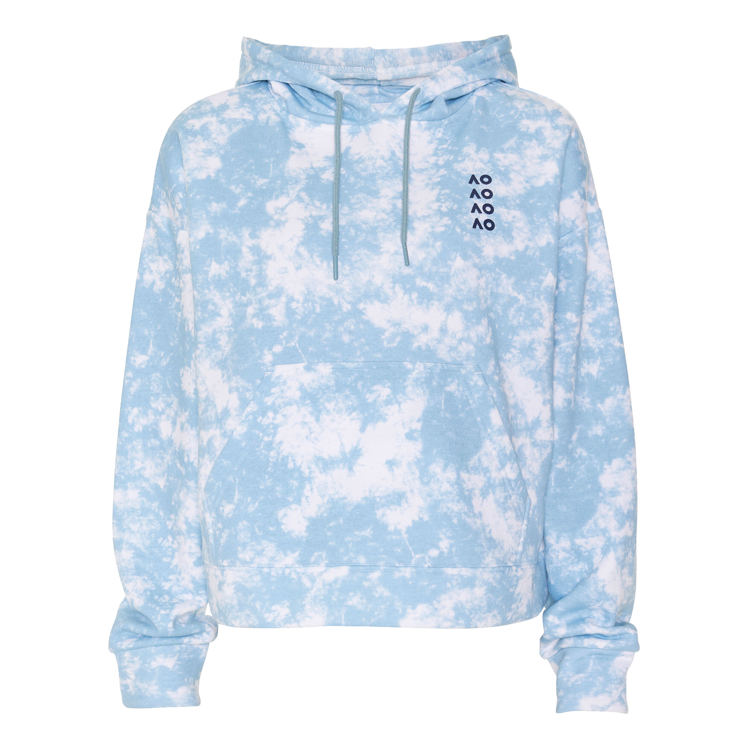 Buy Australian Open AO Tie Dye Sweater Met Capuchon Dames Lichtblauw Wit online Tennis Point NL