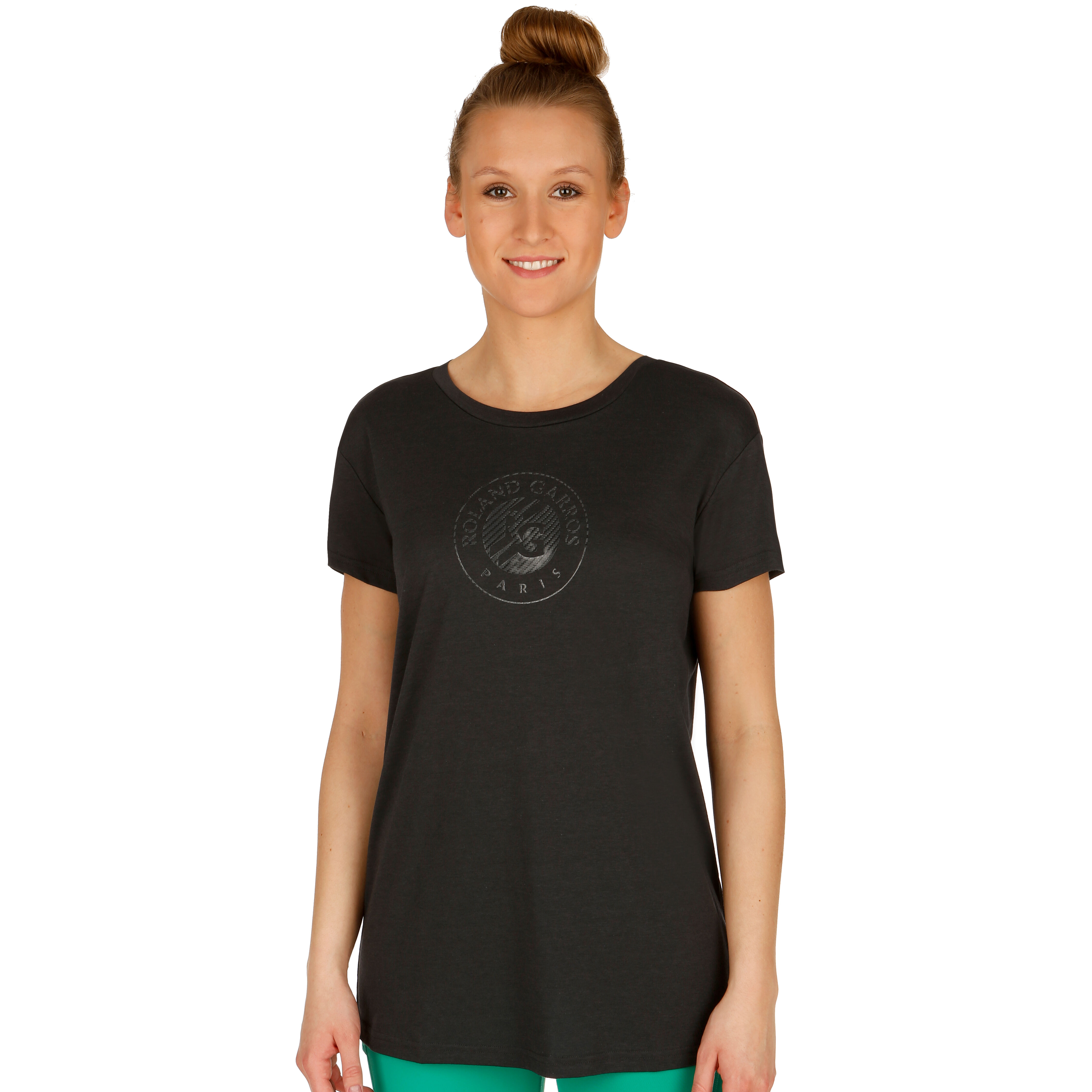 Buy adidas Roland Garros Graphic T shirt Dames Donkergrijs Zwart