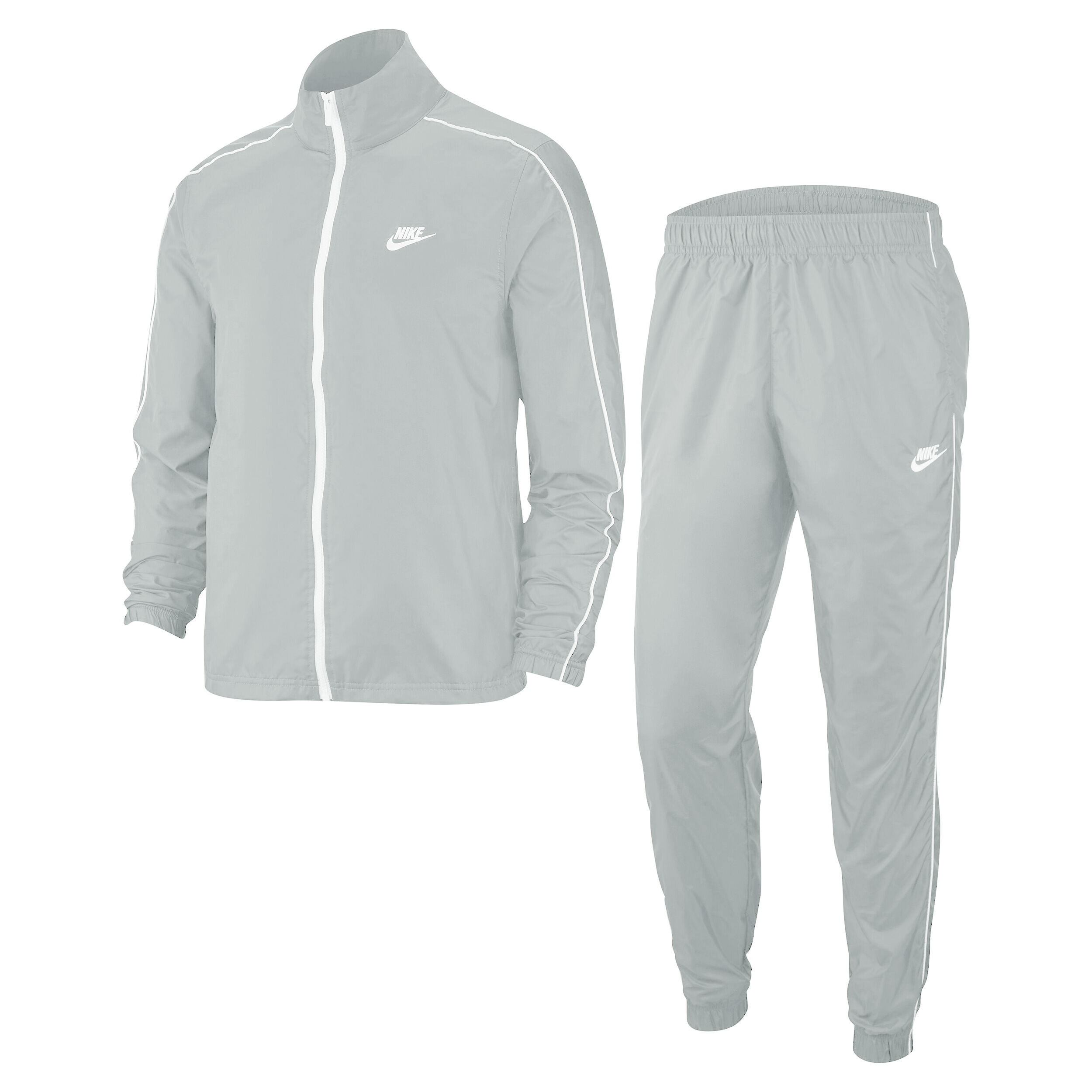 Buy Nike Sportswear Woven Trainingspak Heren Grijs Wit online Tennis Point NL