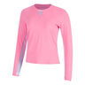High Low Breezy Longsleeve Dames-Roze