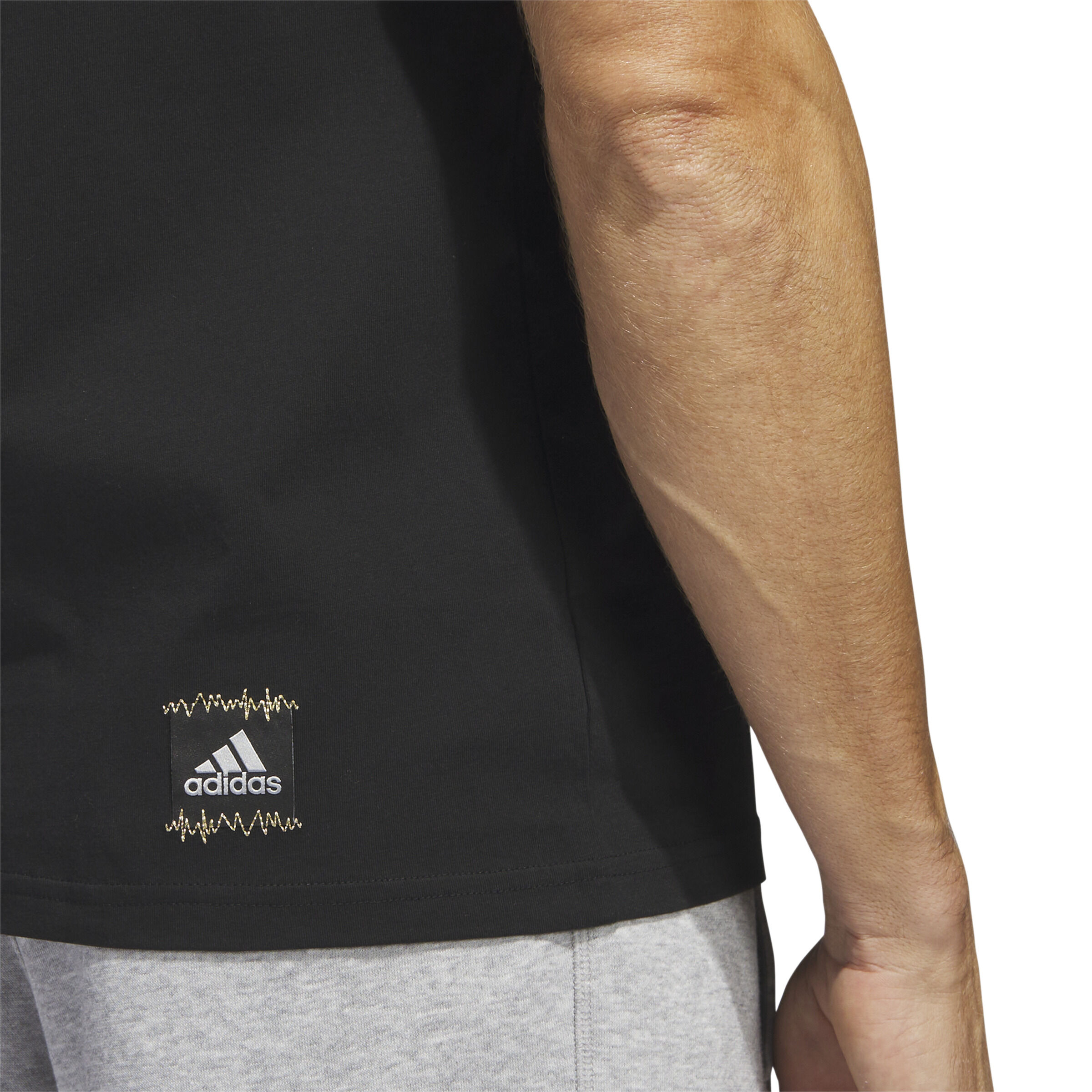 Buy adidas Power Logo Foil T shirt Heren Zwart Goud online Tennis Point NL