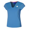 Spike V-Neck T-shirt Dames-Blauw