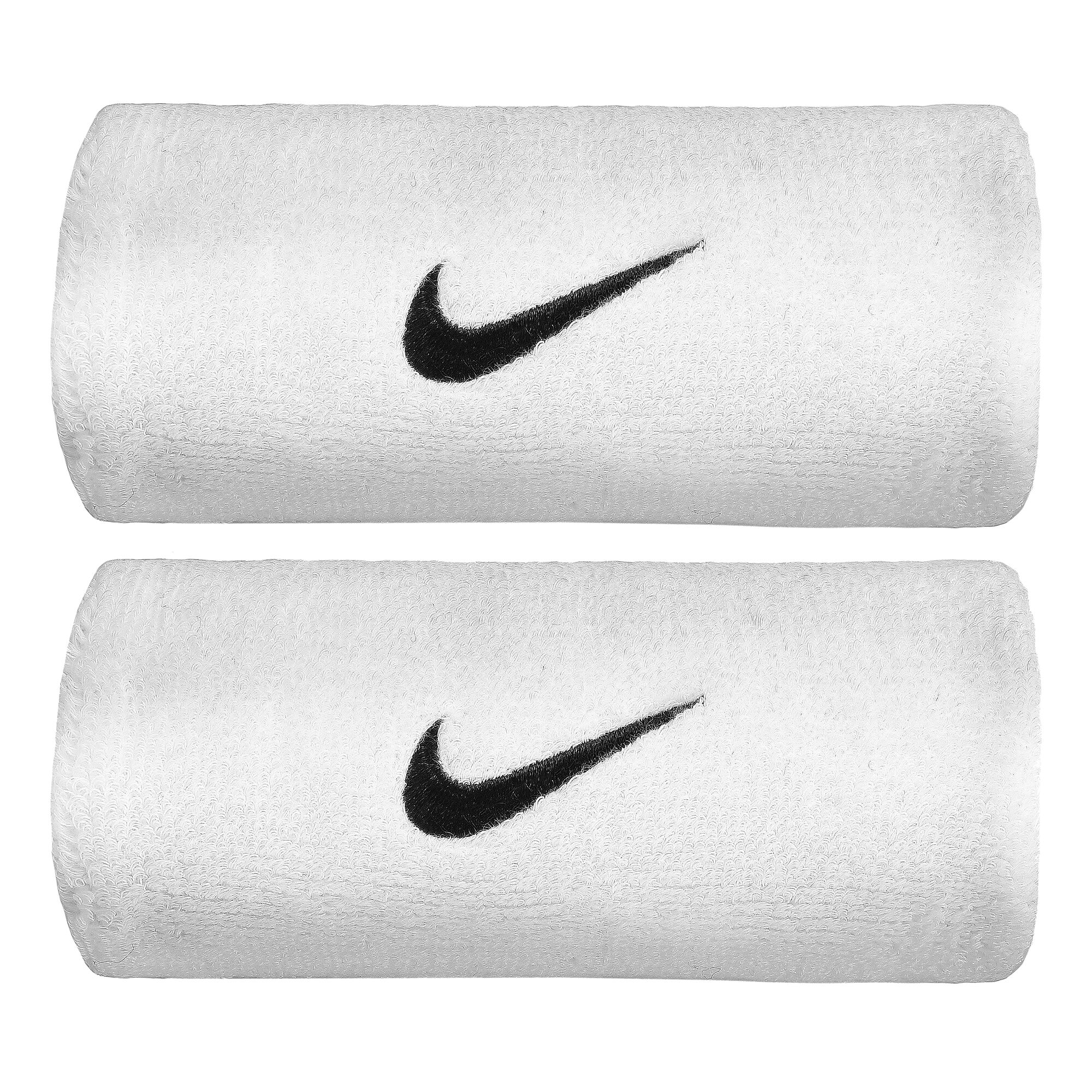 hervorming meer en meer expeditie Nike Swoosh Doublewide Zweetband Verpakking 2 Stuks - Wit, Zwart online  kopen | Tennis-Point