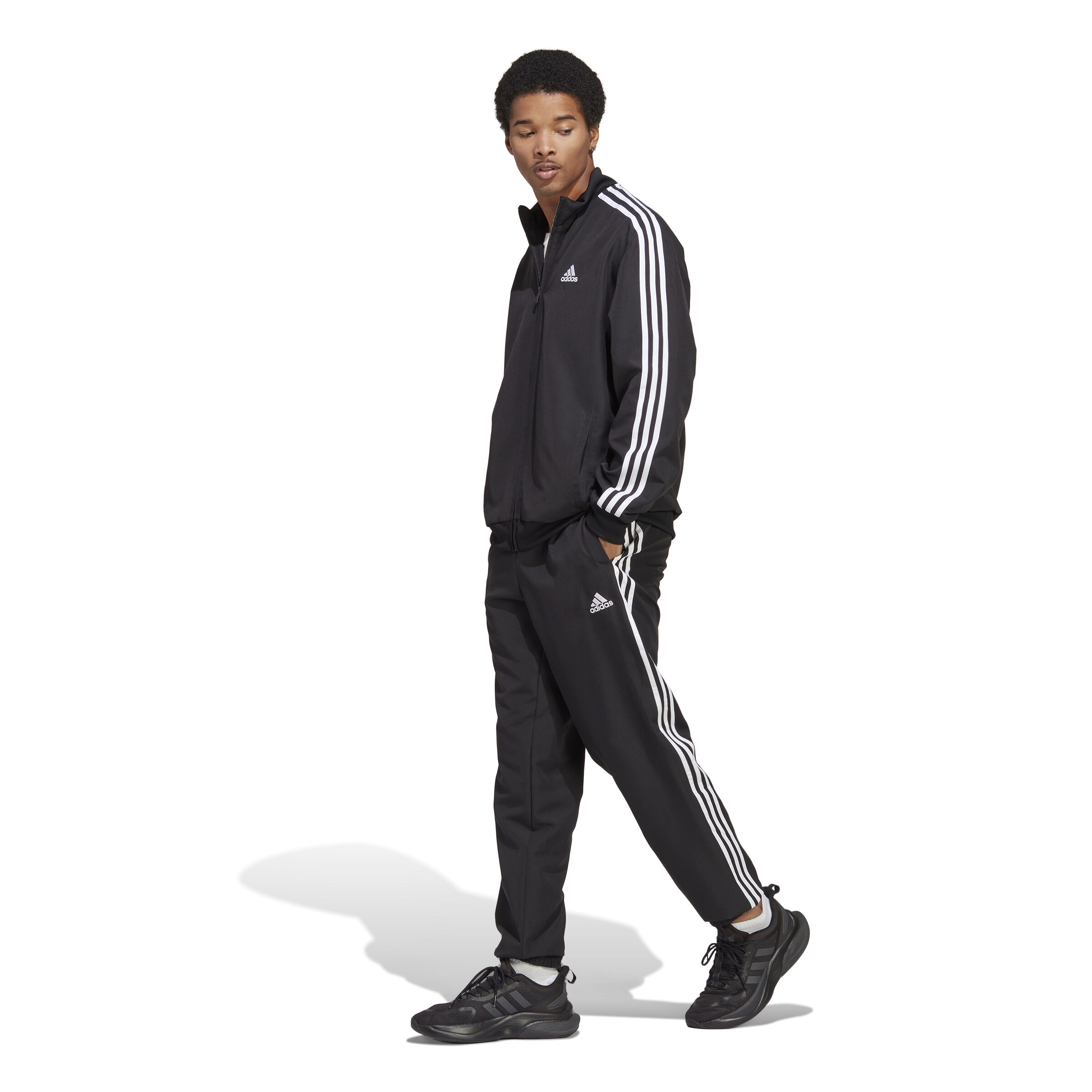 Buy adidas 3 Stripes Woven Trainingspak Heren Zwart Wit online Tennis Point NL