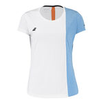 Babolat Kleding Babolat Play T-shirt Dames-Wit,Lichtblauw