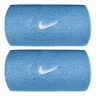 Swoosh Classic Doublewide Zweetband Unisex - blauw, wit