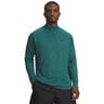 Tech Textured Half-Zip Longsleeve Heren-groen, zwart