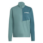 adidas Kleding adidas Terrex MT Half-Zip Hardloopshirt Dames-Donkergroen,Groen