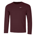 Nike Kleding Nike Dri-Fit UV Miler Hardloopshirt Heren - wijnrood, 