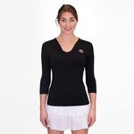 BIDI BADU Kleding BIDI BADU Crew V-Neck Longsleeve Dames-Zwart
