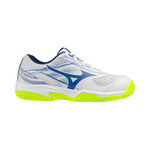 Mizuno Tennisschoenen Mizuno Break Shot 5 Gravelschoen Kinderen - wit, limoen