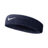 Swoosh Classic Haarband Unisex - donkerblauw, wit